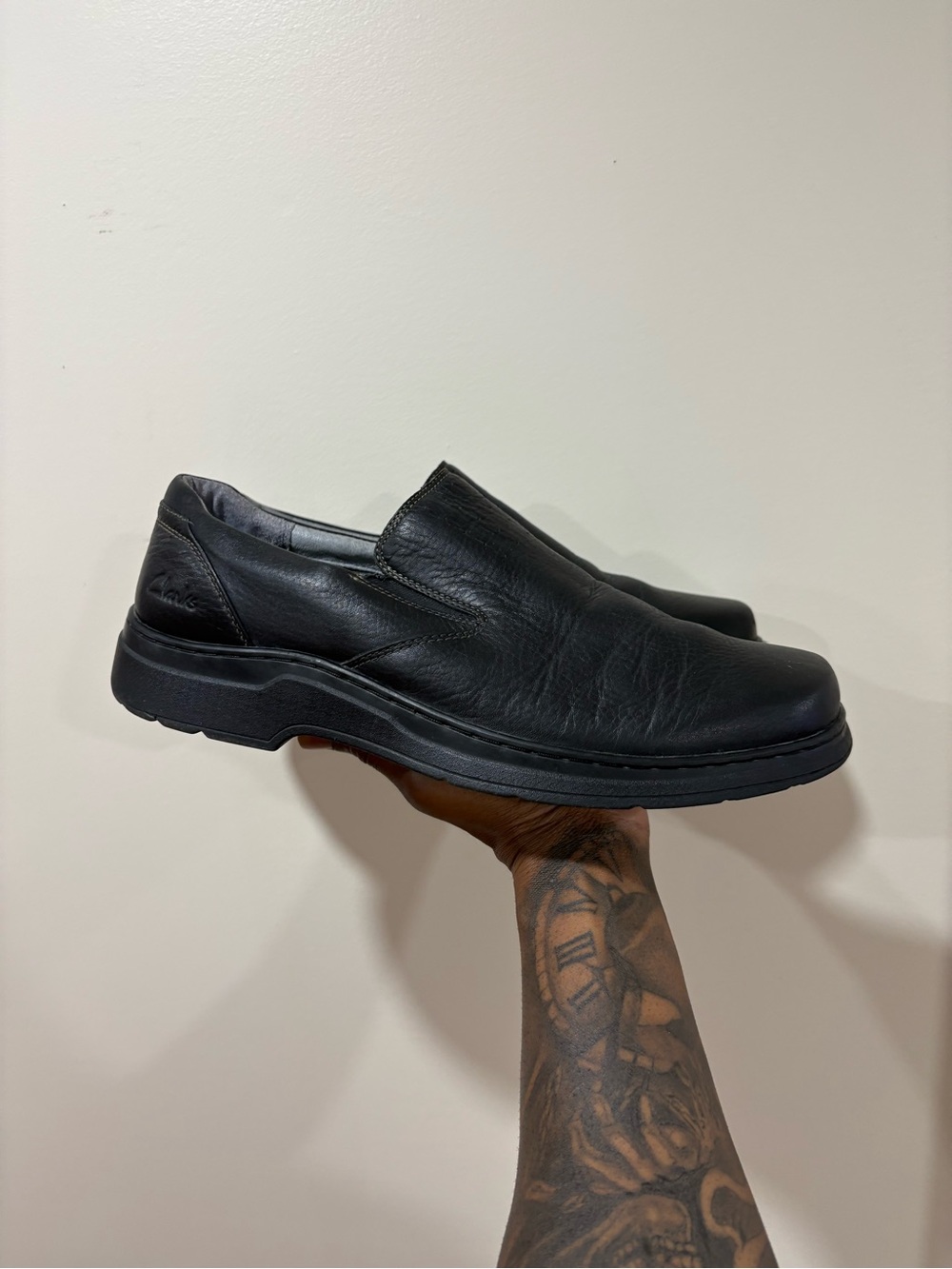 Classic Clarks Leather Slip On Loafers